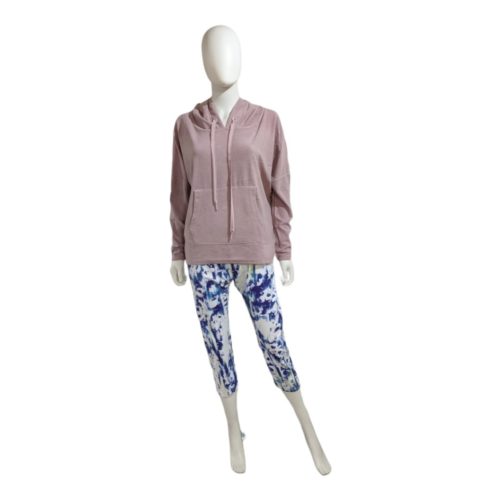 Tahari Hoodie Sweater Dolman Sleeve Mauve Medium MSRP $98